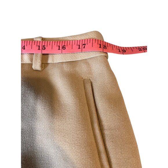 Talbots Hampshire Womens Dress Pants Size 12 Tan Career Corpcore Academia - Picture 9 of 13